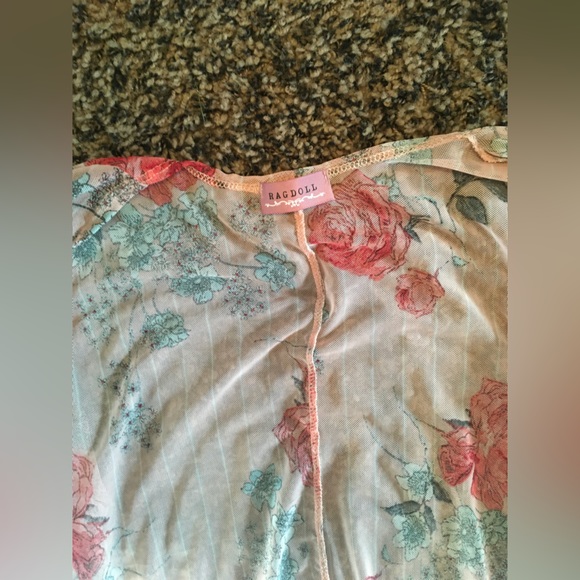 Ragdoll Rose Floral Pink Cardigan Size 3x - Picture 13 of 13